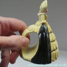 Load image into Gallery viewer, Group of SIX Carlton Ware Crinoline Lady Ceramic Napkin Rings, c 1935
