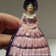 Load image into Gallery viewer, Group of SIX Carlton Ware Crinoline Lady Ceramic Napkin Rings, c 1935
