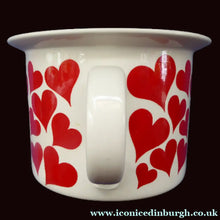 Load image into Gallery viewer, GUSTAVSBERG, Sweden. Rare 1960s Massive Oversized Cup with Red Love Hearts Decoration
