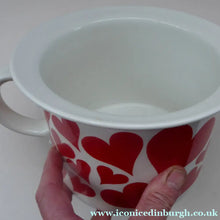 Load image into Gallery viewer, GUSTAVSBERG, Sweden. Rare 1960s Massive Oversized Cup with Red Love Hearts Decoration
