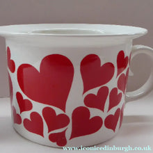 Load image into Gallery viewer, GUSTAVSBERG, Sweden. Rare 1960s Massive Oversized Cup with Red Love Hearts Decoration
