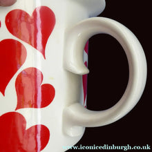 Load image into Gallery viewer, GUSTAVSBERG, Sweden. Rare 1960s Massive Oversized Cup with Red Love Hearts Decoration
