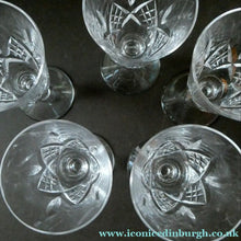 Load image into Gallery viewer, Set of FIVE Vintage EDINBURGH CRYSTAL Liqueur or Sherry Glasses
