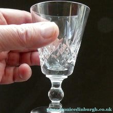 Load image into Gallery viewer, Set of FIVE Vintage EDINBURGH CRYSTAL Liqueur or Sherry Glasses
