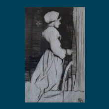 Load image into Gallery viewer, Original Pencil Signed Drypoint Etching: William Lee Hankey. The Prayer;  1912
