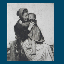 Load image into Gallery viewer, Original Pencil Signed Etching: William Lee Hankey. Mother and Child; 1920s FRAMED
