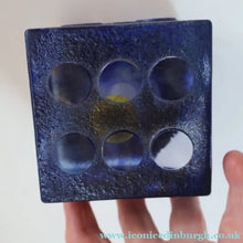 Load image into Gallery viewer, Hard to Source Kosta Boda Blue Glass Dice "Tarning" Sculpture by Kjell Engman Atelier
