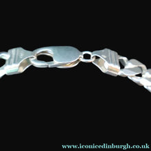 Load image into Gallery viewer, Heavy Solid Silver Flat Curb Linked Chain. Marked 925 on the Claw Catch - Heavy Silver Chain
