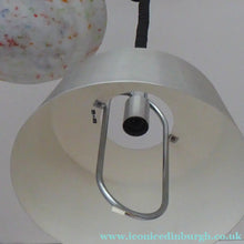 Load image into Gallery viewer, HERCULES Pendant Lamp. 1970s BRUSHED ALUMINIUM Hanging Light Shade with Rise and Fall Mechanism
