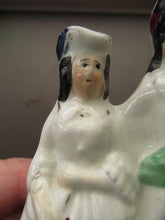 Load image into Gallery viewer, GENUINE Victorian 19th Century Minatirue Staffordshire Figurine of a Couple
