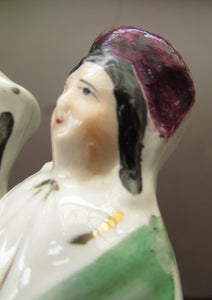 GENUINE Victorian 19th Century Minatirue Staffordshire Figurine of a Couple