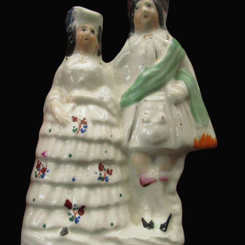 GENUINE Victorian 19th Century Minatirue Staffordshire Figurine of a Couple