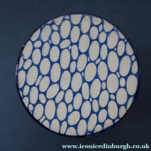 Load image into Gallery viewer, Highly Collectable 1930s Maling Pottery Blue COBBLESTONE Lidded Spice Jar: SPICE - British Ceramics
