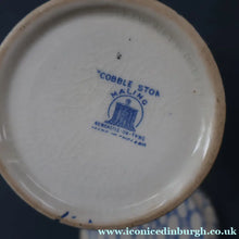Load image into Gallery viewer, Highly Collectable 1930s Maling Pottery Blue COBBLESTONE Lidded Spice Jar: SPICE - British Ceramics
