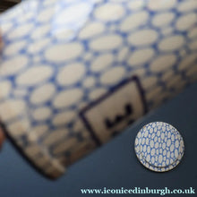 Load image into Gallery viewer, Highly Collectable 1930s Maling Pottery Blue COBBLESTONE Lidded Spice Jar: SPICE - British Ceramics
