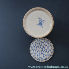 Load image into Gallery viewer, Highly Collectable 1930s Maling Pottery Blue COBBLESTONE Lidded Spice Jar: SPICE - British Ceramics
