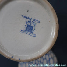 Load image into Gallery viewer, Highly Collectable 1930s Maling Pottery Blue COBBLESTONE Lidded Spice Jar: SPICE - British Ceramics
