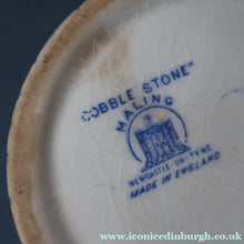Load image into Gallery viewer, Highly Collectable 1930s Mailing Pottery Blue COBBLESTONE Lidded Spice Jar: PEPPER
