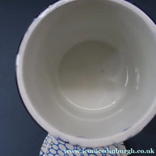 Load image into Gallery viewer, Highly Collectable 1930s Mailing Pottery Blue COBBLESTONE Lidded Storage Canister: PEAS
