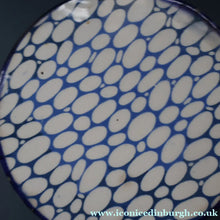 Load image into Gallery viewer, Highly Collectable 1930s Mailing Pottery Blue COBBLESTONE Lidded Storage Canister: RICE
