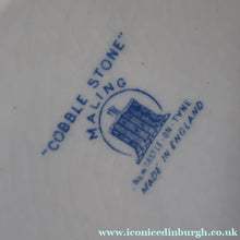 Load image into Gallery viewer, Highly Collectable 1930s Mailing Pottery Blue COBBLESTONE Lidded Storage Canister: RICE
