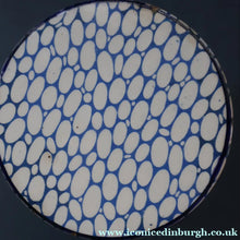 Load image into Gallery viewer, Highly Collectable 1930s Mailing Pottery Blue COBBLESTONE Lidded Storage Canister: RICE
