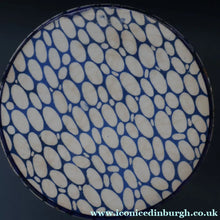 Load image into Gallery viewer, Highly Collectable 1930s Mailing Pottery Blue COBBLESTONE Lidded Storage Canister: SAGO
