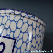 Load image into Gallery viewer, Highly Collectable 1930s Mailing Pottery Blue COBBLESTONE Lidded Storage Canister: SAGO

