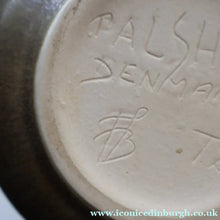 Load image into Gallery viewer, Highly Collectable 1960s DANISH ART POTTERY. Teapot with Wicker Handle. Designed by Frode Blichfeldt Bahnsen for Palshus
