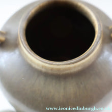 Load image into Gallery viewer, Highly Collectable 1960s DANISH ART POTTERY. Teapot with Wicker Handle. Designed by Frode Blichfeldt Bahnsen for Palshus
