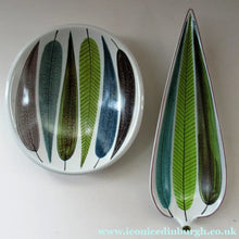 Load image into Gallery viewer, Vintage 1950s Swedish Stig Lindberg Leaf Pattern Dish Oval Shape
