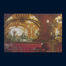 Load image into Gallery viewer, Vintage 1980s Colour Etching: The Brasserie Hoffmann by Frank Martin (1921 - 2005). Pencil Signed
