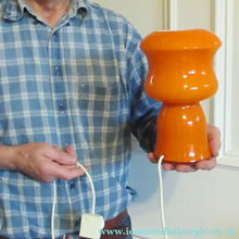 Load image into Gallery viewer, 1970s French Table Lamp by Vianne V V Glass. Holmegaard Style
