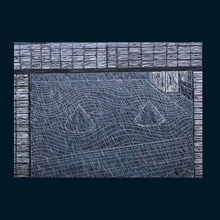 Load image into Gallery viewer, SCOTTISH ART. Woodcut. Temple Garden on a Rainy Day, Kyoto (1989) by John Houston (1930 - 2008)
