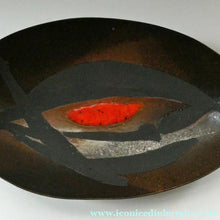 Load image into Gallery viewer, HUGE 1950s CHELSEA Studio Pottery Footed Shallow Bowl. Hand-Painted Abstract Design

