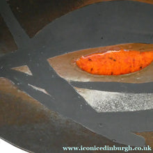 Load image into Gallery viewer, HUGE 1950s CHELSEA Studio Pottery Footed Shallow Bowl. Hand-Painted Abstract Design
