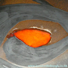 Load image into Gallery viewer, HUGE 1950s CHELSEA Studio Pottery Footed Shallow Bowl. Hand-Painted Abstract Design
