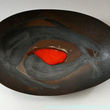 Load image into Gallery viewer, HUGE 1950s CHELSEA Studio Pottery Footed Shallow Bowl. Hand-Painted Abstract Design
