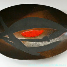 Load image into Gallery viewer, HUGE 1950s CHELSEA Studio Pottery Footed Shallow Bowl. Hand-Painted Abstract Design
