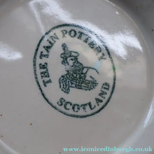 Load image into Gallery viewer, HUGE Scottish TAIN POTTERY Glenaldie Harvest Stoneware Bowl. With Hand Painted Plaid and Thistles Decoration. 10 1/4 inches diameter
