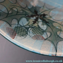 Load image into Gallery viewer, HUGE Scottish TAIN POTTERY Glenaldie Harvest Stoneware Bowl. With Hand Painted Plaid and Thistles Decoration. 10 1/4 inches diameter
