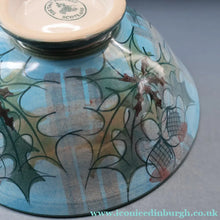 Load image into Gallery viewer, HUGE Scottish TAIN POTTERY Glenaldie Harvest Stoneware Bowl. With Hand Painted Plaid and Thistles Decoration. 10 1/4 inches diameter

