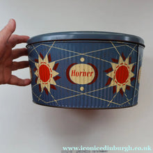 Load image into Gallery viewer, HUGE Vintage 1950s HORNER Delicious Sweets Tin. Fabulous Abstract - Festival of Britain Inspired Atomic Design
