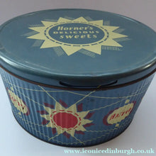Load image into Gallery viewer, 1950s Horners Tin. Festival of Britain Atomic Design. Huge
