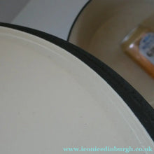 Load image into Gallery viewer, LARGE Vintage Black Enamel Cast Iron Lidded Casserole Pot
