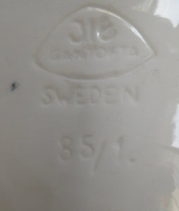  Rare Mid Century 1960s SWEDISH JIE GANTOFTA Shallow Bowl; with abstract fruits