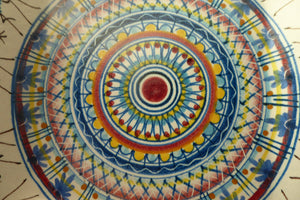 Vietri Italian Art Pottery Plate with Goats Decoration