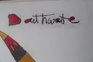 Pat Douthwaite Hand Coloured Lithograph Apples Kabuki Pencil Signed