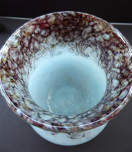 Load image into Gallery viewer, 1930s Monart Glass Vase lue with Gold Aventurine
