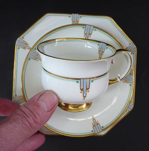 Pair of 1920s PARAGON Bone China ART NOUVEAU Pattern Trio